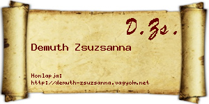 Demuth Zsuzsanna névjegykártya